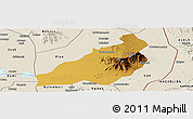 Physical Panoramic Map of Kadam (Chekwii), shaded relief outside