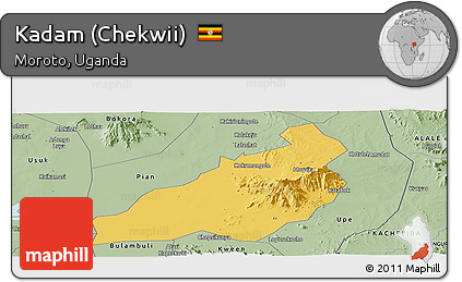 Savanna Style Panoramic Map of Kadam (Chekwii)