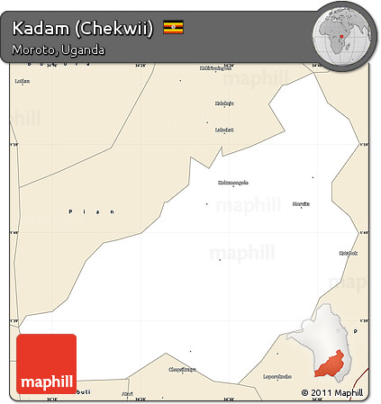 Classic Style Simple Map of Kadam (Chekwii)