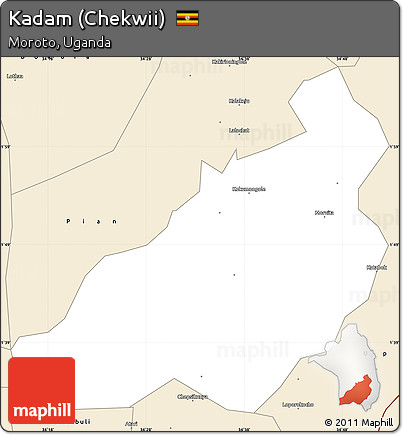Classic Style Simple Map of Kadam (Chekwii)