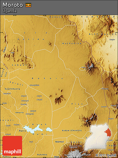 Physical Map of Moroto