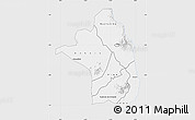 Silver Style Map of Moroto, single color outside