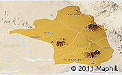 Physical Panoramic Map of Moroto, lighten