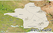 Shaded Relief Panoramic Map of Moroto, satellite outside