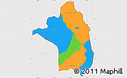 Political Simple Map of Moroto, cropped outside