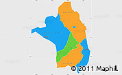Political Simple Map of Moroto, single color outside