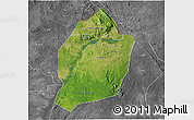Satellite 3D Map of Moyo, desaturated