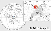 Blank Location Map of Moyo, highlighted country, within the entire country