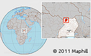 Gray Location Map of Moyo, highlighted country