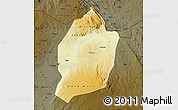 Physical Map of Moyo, darken