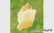 Physical Map of Moyo, satellite outside