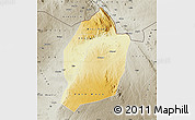 Physical Map of Moyo, semi-desaturated