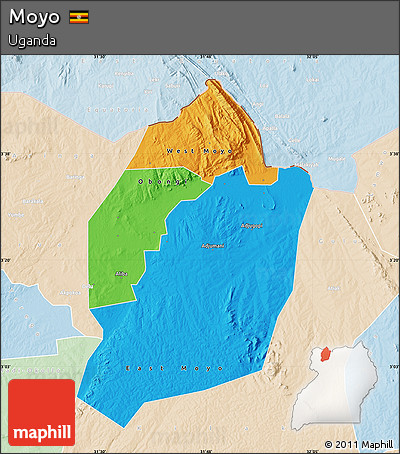 Political Map of Moyo, lighten