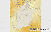 Shaded Relief Map of Moyo, physical outside