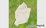 Shaded Relief Map of Moyo, satellite outside