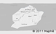 Gray Panoramic Map of Moyo, single color outside