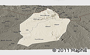 Shaded Relief Panoramic Map of Moyo, darken