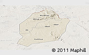 Shaded Relief Panoramic Map of Moyo, lighten