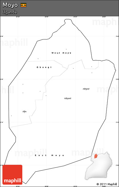 Blank Simple Map of Moyo, cropped outside