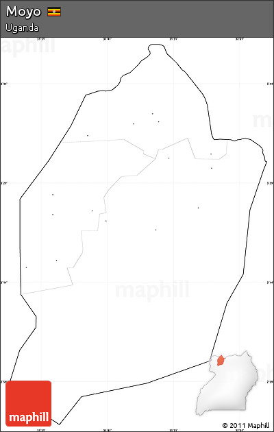Blank Simple Map of Moyo, cropped outside, no labels