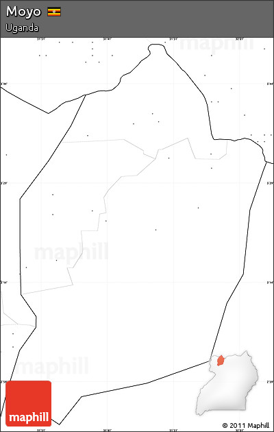Blank Simple Map of Moyo, no labels