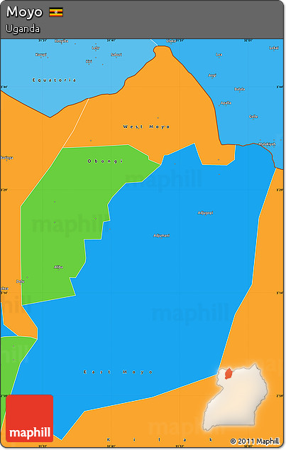 Political Simple Map of Moyo