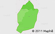 Political Shades Simple Map of Moyo, cropped outside