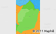 Political Shades Simple Map of Moyo, political outside