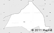 Silver Style Simple Map of West Moyo