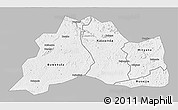 Gray 3D Map of Mubende, single color outside