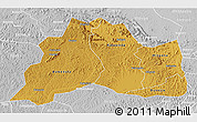 Physical 3D Map of Mubende, lighten, desaturated
