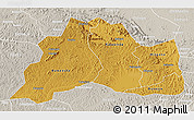 Physical 3D Map of Mubende, lighten, semi-desaturated