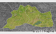 Satellite 3D Map of Mubende, desaturated
