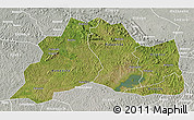 Satellite 3D Map of Mubende, lighten, semi-desaturated