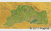 Satellite 3D Map of Mubende, physical outside