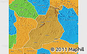 Physical Map of Buwekula, political outside