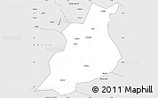 Silver Style Simple Map of Buwekula
