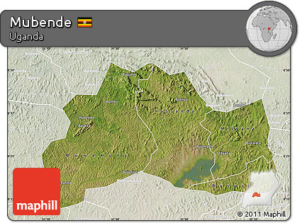 Satellite Map of Mubende, lighten