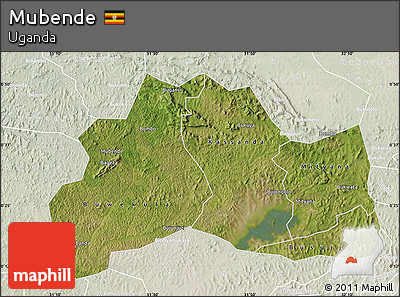 Satellite Map of Mubende, lighten