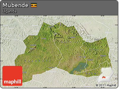 Satellite Map of Mubende, lighten
