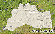 Shaded Relief Map of Mubende, satellite outside