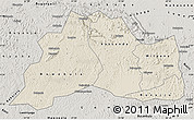 Shaded Relief Map of Mubende, semi-desaturated