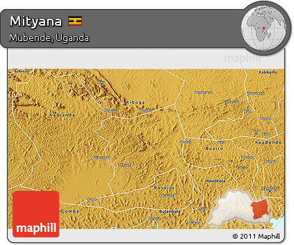 Physical 3D Map of Mityana