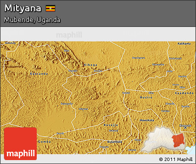 Physical 3D Map of Mityana
