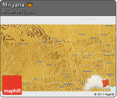 Physical 3D Map of Mityana