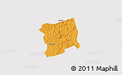 Political 3D Map of Mityana, cropped outside