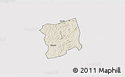 Shaded Relief 3D Map of Mityana, cropped outside
