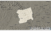 Shaded Relief 3D Map of Mityana, darken