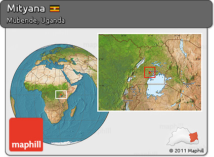 Satellite Location Map of Mityana
