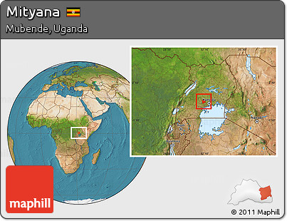 Satellite Location Map of Mityana